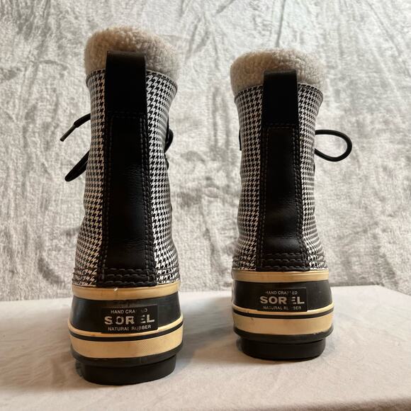 Sorel 1964 PAC Waterproof Women’s Black and White Houndstooth Winter Boot Size 5 - Picture 4 of 7